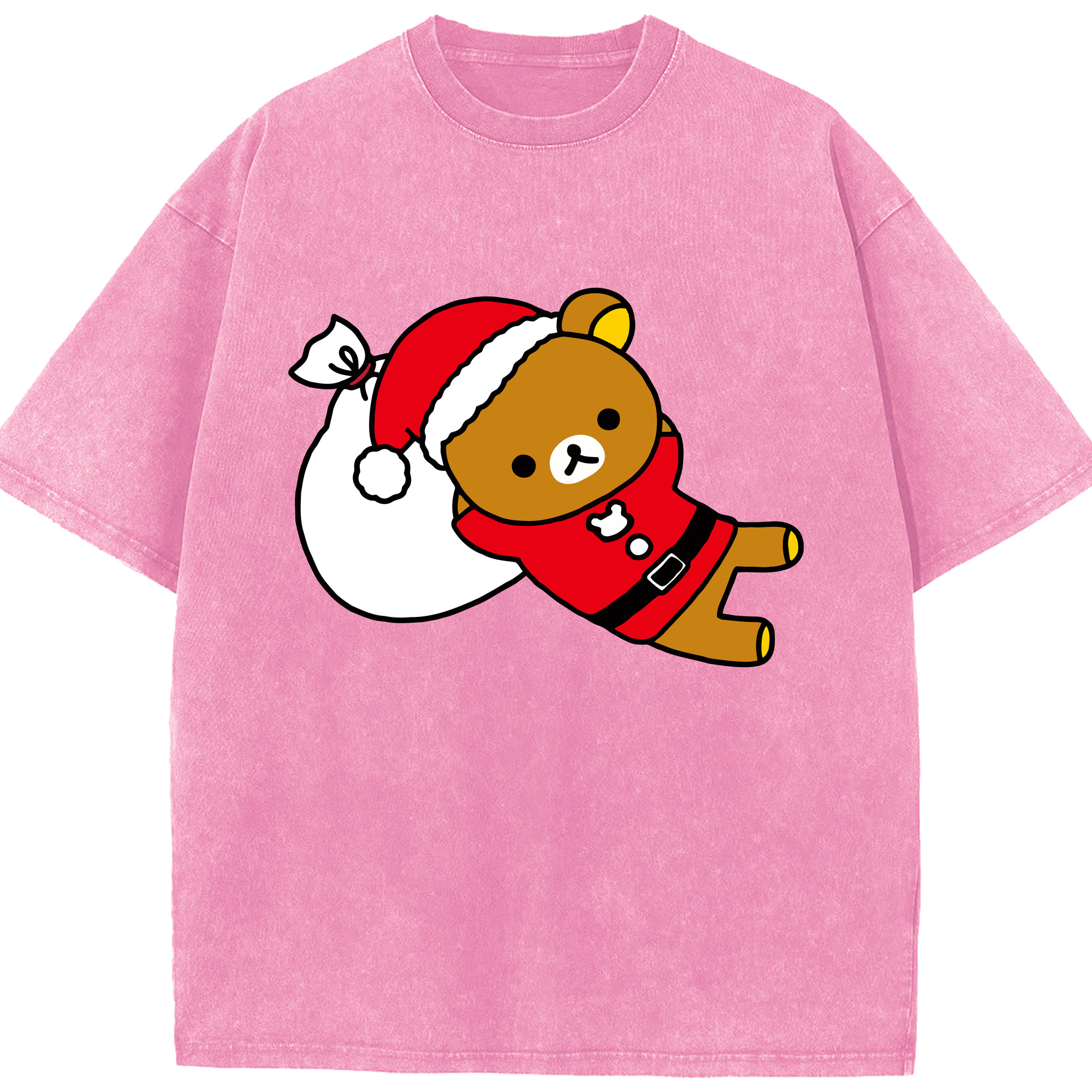 （画像用） リラックマ リラックマ キイロイトリ Rilakkuma Korilakkuma Kiiroitori 綿100% ヴィンテージ風 半袖Tシャツ（フロントプリント）